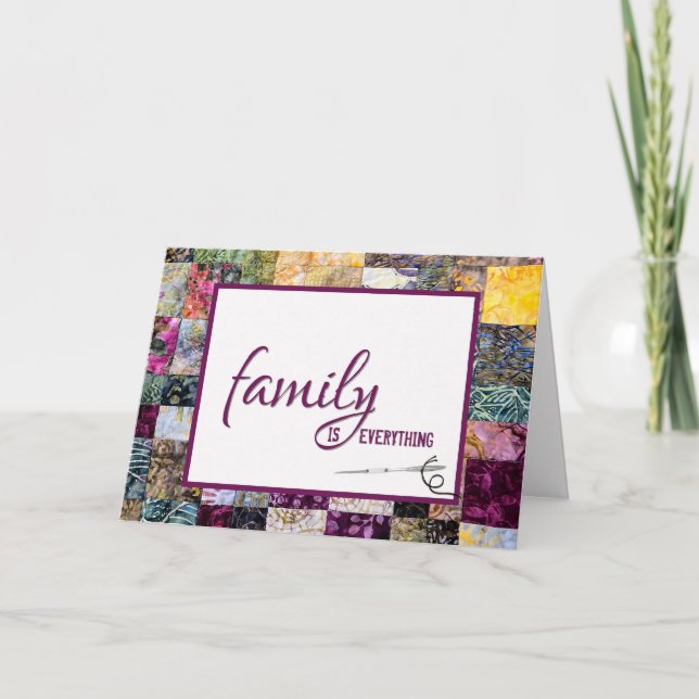 Birthday Quilt and Needle for Mother-in-law Kort (Framsida)