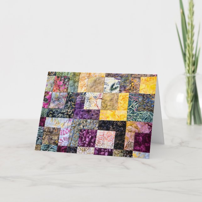 Birthday Quilt Mönster Kort (Framsida)