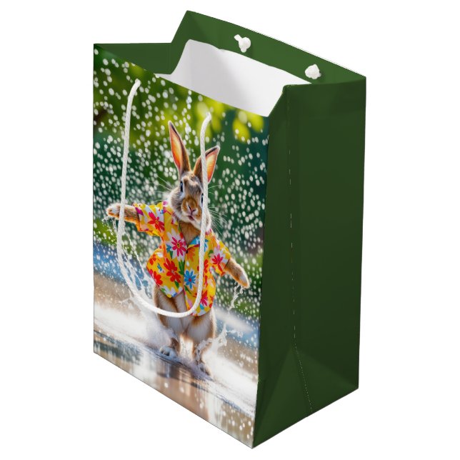 Birthday Rabbit Wearing a Fun Shirt In Water (Framsidan Vinklad)