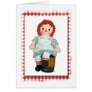 Birthday Rag Doll på Barrel Hälsningskort