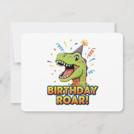 Birthday Roar Cute Dinosaur Birthday Party Design Inbjudningar