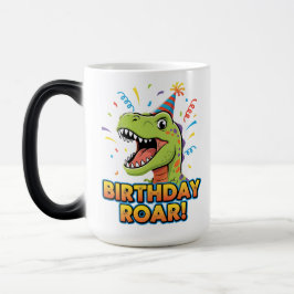 Birthday Roar Cute Dinosaur Birthday Party Design Magisk Mugg