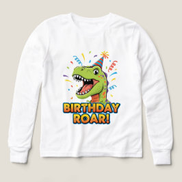 Birthday Roar Cute Dinosaur Birthday Party Design T Shirt