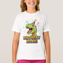 Birthday Roar Cute Dinosaur Birthday Party Design T Shirt
