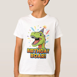 Birthday Roar Cute Dinosaur Birthday Party Design T Shirt