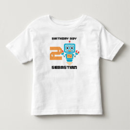 Birthday Robot Age Tshirt Tee Shirt