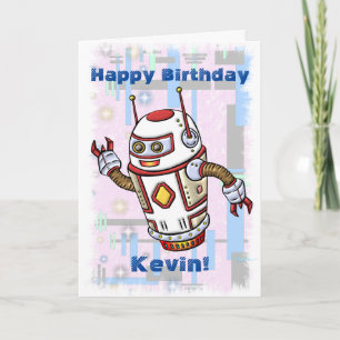 Birthday Robot Kort