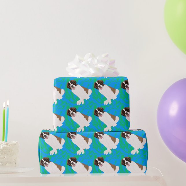 Birthday Saint Bernard Presentpapper (Festgåvor)