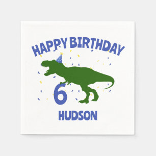 "Birthday-Saurus" Barnets dinosaur-födelsedag Pappersservett