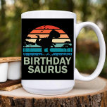 Birthday Saurus Retro vintage Dinosaur kids Två-Tonad Mugg<br><div class="desc">Det här är en Saurus Retro-vintage Dinosaur-barnsdesign med två tonkaffe Mugg.</div>