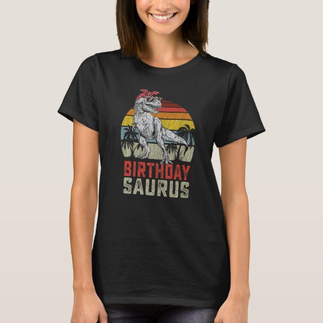 Birthday saurus Rex Dinosaur Birthday Saurus Famil T Shirt (Framsida)