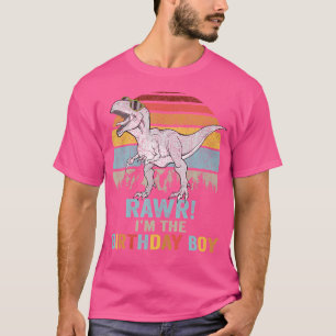 Birthday saurus T Rex Dino Boys Kids Family Matchi Shirt