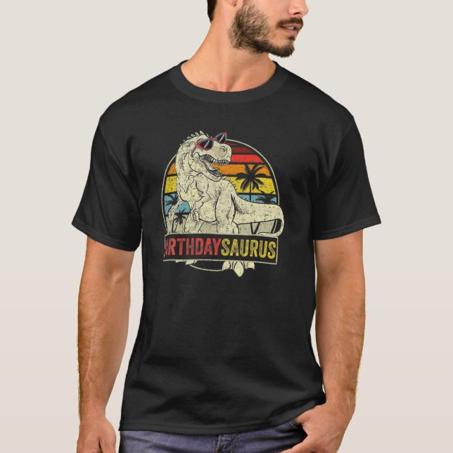 Birthday saurus T Rex Dinosaur Birthday saurus Fam Shirt (Framsida)