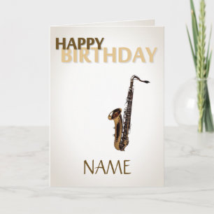 Birthday Sax Kort
