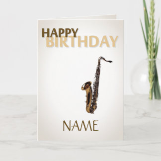 Birthday Sax Kort