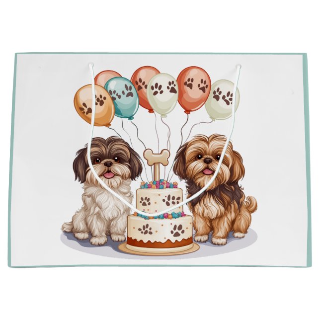 Birthday Shih Tzu Hundar Birthday Cake (Framsidan)
