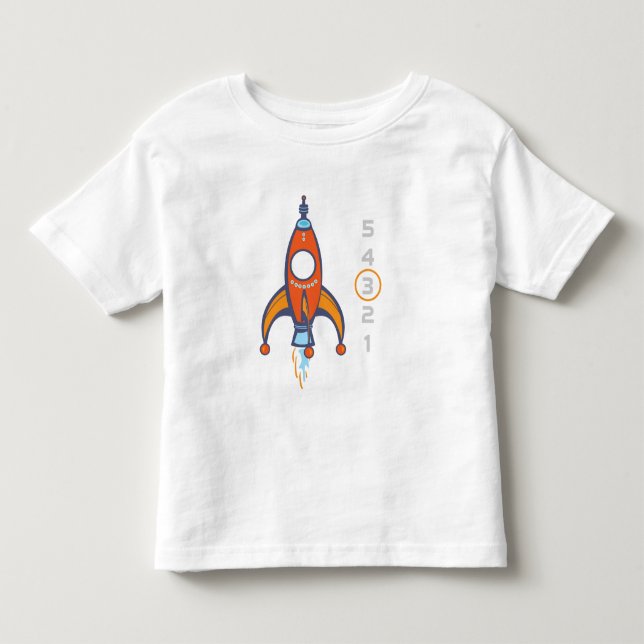 Birthday Shirt - Rocket Shirt Tee Shirt (Framsida)