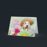 BIRTHDAY - SISTER - PUPPY/FLOWERS/SUNHAT KORT<br><div class="desc">SE SAMMA BILD FÖR MÅNGA OLIKA KATEGORIER FÖR BIRTHDAYS,  DVS. SECRET PAL,  GODMOHER,  ETC. ÄVEN TILLGÄNGLIGA INBJUDNINGAR,  TACK,  TÄNKANDE AV DIG OSV.</div>