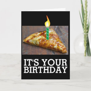 BIRTHDAY SLICE OF PIZZZA with CANDLE CARD Kort