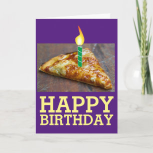 BIRTHDAY SLICE OF PIZZZA with CANDLE CARD Kort