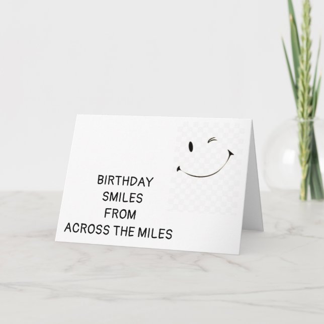 **BIRTHDAY SMILES ÖVER MILERNA** KORT (Framsida)