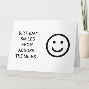 **BIRTHDAY SMILES ÖVER MILES**-KORT KORT
