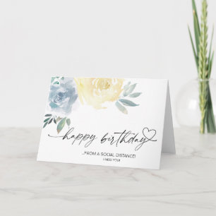 Birthday Socially Distant Quarantine Coronavirus Kort