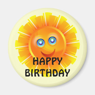 BIRTHDAY: Solnedag lycklig desin Magnet