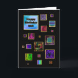 BIRTHDAY - SON - ABSTRAKT KORT<br><div class="desc">UNIKT BIRTHDAY-KORT FÖR DET SPECIELLA SON</div>
