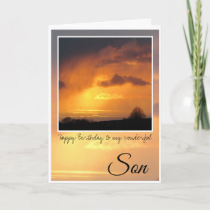 Birthday Son, Bright Sol Behind Storm Clouds Kort