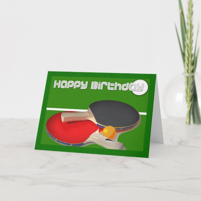 Birthday sport Ping Pong Bord Tennis Kort (Framsida)