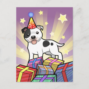 Birthday Stafford Bull Terrier Vykort