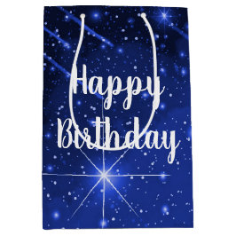 Birthday Star Galaxy On Blue