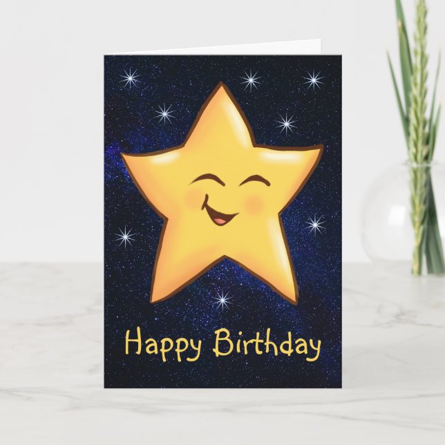 Birthday Star Kort (Framsida)