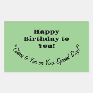 BIRTHDAY STICKER REKTANGULÄRT KLISTERMÄRKE