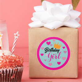 Birthday stickers runt klistermärke