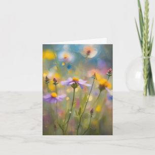 Birthday Stollig Wildblommor Anteckningskort