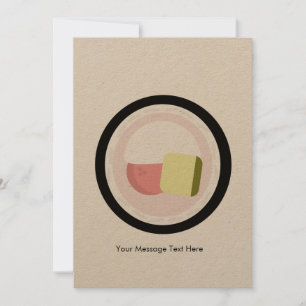 Birthday Sushi Roll Salmon Cream Cheese Avocado Inbjudningar