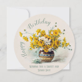 Birthday Sweet & Sunny Paul de Longpreblommor Kort