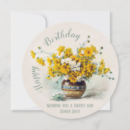 Birthday Sweet & Sunny Paul de Longpreblommor Kort