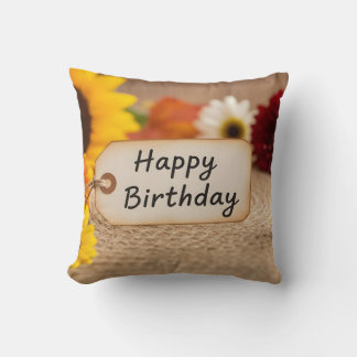 Birthday tag flower decoration kudde