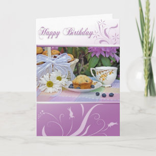 Birthday Tea Breakfast Kort