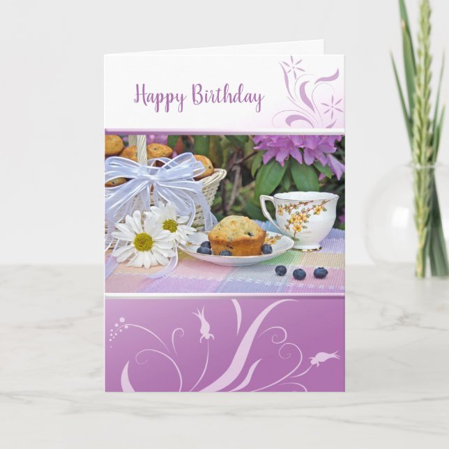 Birthday Tea Party Kort (Framsida)