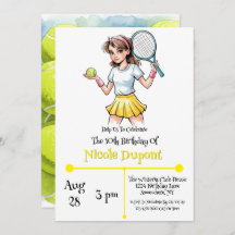 Birthday Tennis Boll Girl Firande