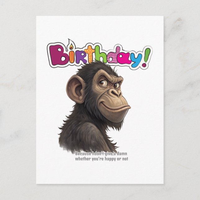 Birthday Trollface Vykort (Framsida)