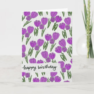 Birthday Tulips Card Kort