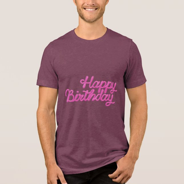 Birthday Typography Sayings T Shirt (Framsida)