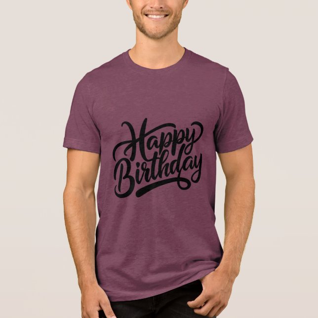Birthday Typography Sayings T Shirt (Framsida)