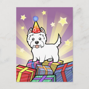 Birthday Väster Highland White Terrier Vykort