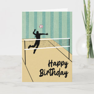Birthday Volleyball Female Player Kort